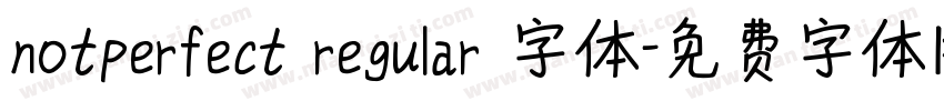 notperfect regular 字体字体转换